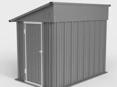 STORAGE SHED Low-poly 3D model