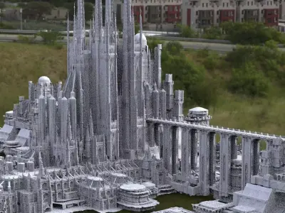 Emperors Palace fantasy architecture huge city 3D 3D model