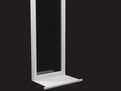 fixed plastic window Low-poly 3D model