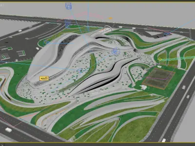 Futuristic building 3D model