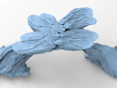 Sci fi Alien Mushroom rock 1 3D model