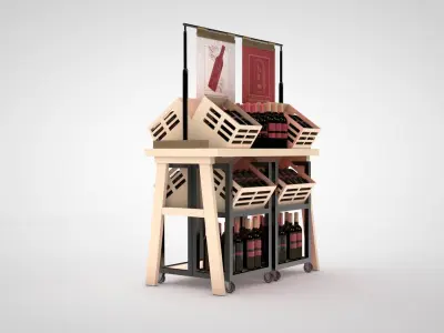 liquor display stand 3D model