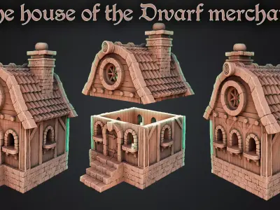 Medieval house 3D print model