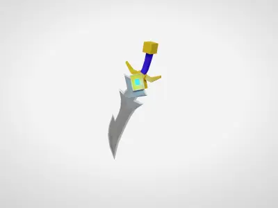 Low Poly Sword 3D Model Free low-poly 3D model