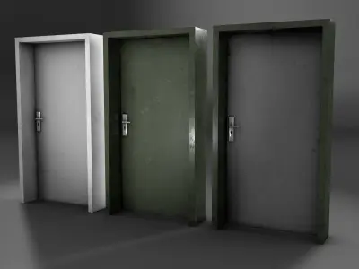 Basic Door Low-poly 3D model