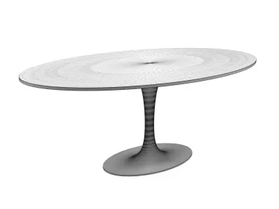 Knoll Saarinen Tulip Oval Coffee Table 3D model