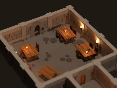 Dungeon Asset Pack Free low-poly 3D model