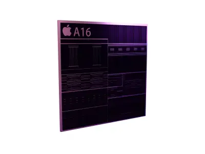 Apple CPU A16 Framework v1 002 Low-poly 3D model