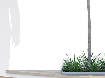 Triangle three planters 3D model