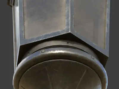 street lantern post light Low-poly 3D model