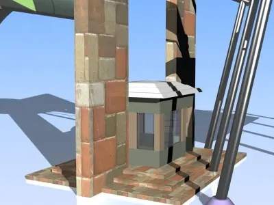 Fence and Gate 03 3D model