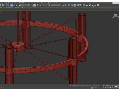 Mass Transit Chandelier Low-poly 3D model