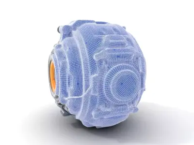 Futuristic SciFi Orb Drone Model Pack Low-poly 3D model