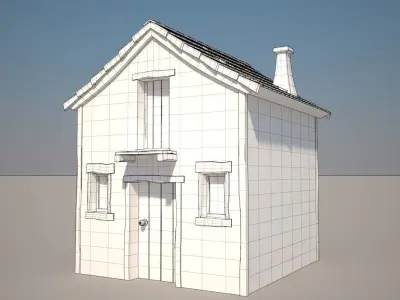 Cartoon Medieval House 03 3D model