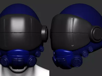 helmet high poly sculpt 3d printable ver 7 3D model 3D model 101