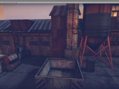 Industrial District Low-poly 3D model