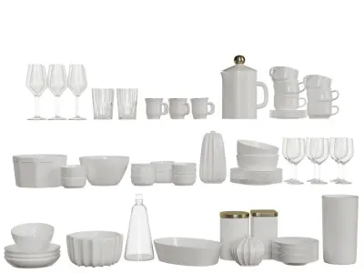 Set of dishes 3D model