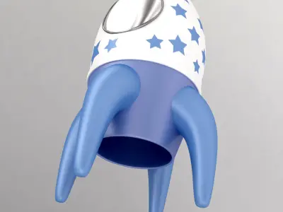 Rocket cartoon 3d model  3D model