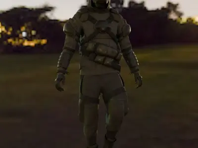 Cyberpunk Character Cyber Seeker 3D model