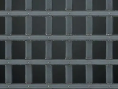 Stylized Metal Gate PBR Seamless Texture