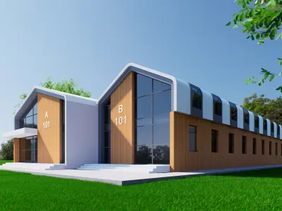 warehouse Low-poly 3D model