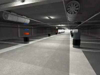 Parking Lot 3D model 3D model