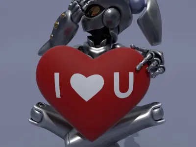 Rigged Robot Alexa 3D model