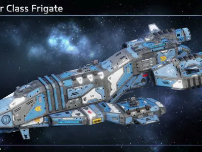 Spaceship Frigate Collection I 3D Model Pack