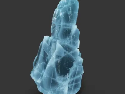 Low poly Ice Block Modular 210811 Low-poly 3D model