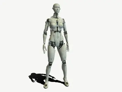 Android Female Low-poly 3D model