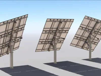 Solar Panels Low-poly 3D model