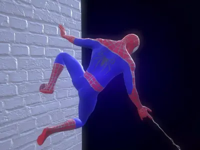 Low poly Spiderman model amazing spider man animation Low-poly 3D model