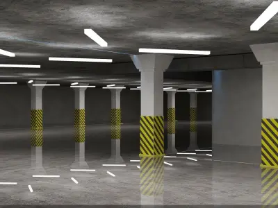 3D model Parking space 3D model