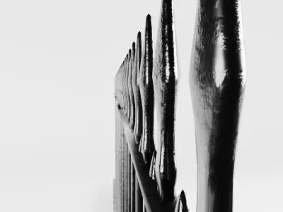 Antique Fence Low-poly 3D model