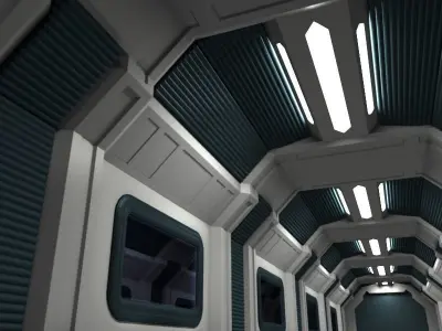 SciFi Corridor D 3D model