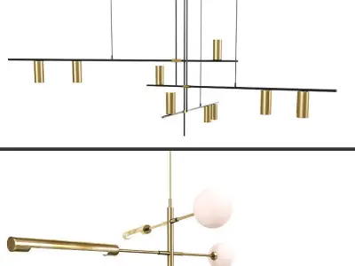 Ceiling Light Collection 3D model 2