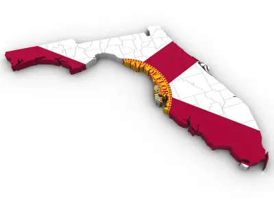 Florida Political Map 3D model