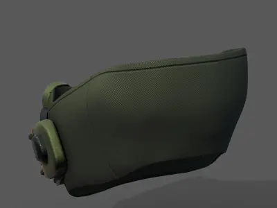 Gas mask helmet 3d safety isolated  Low-poly 3D model