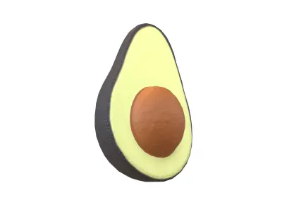 Avocado v1 002 Low-poly 3D model