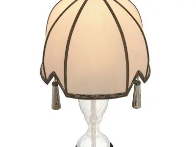 Superb Tall Spanish Glass Table Lamp 3D model