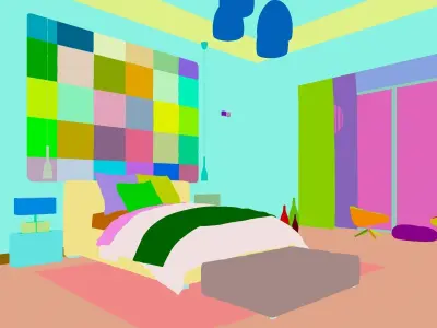  bedroom design Low-poly 3D model