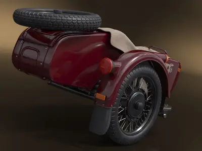  Ural Motorcycle Cradle Maroon Color 