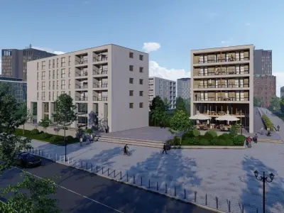 Lumion 11 Exterior Scene Modern Houses Free 3D model