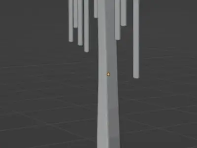 signpost hanging names Low-poly 3D model