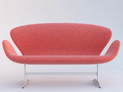 Swan Sofa 3321 - fabric upholstery 3D model