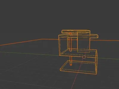 A33 Modern Office Desk Free 3D model