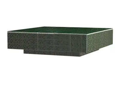 Ampm square ceramic garden side table dendi  3D model