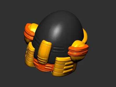 helmet high poly sculpt 3d printable ver 7 3D model 3D model 135