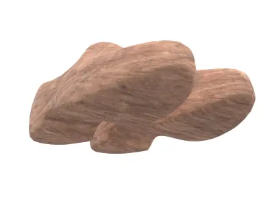Wood Shoe v1 003 Low-poly 3D model