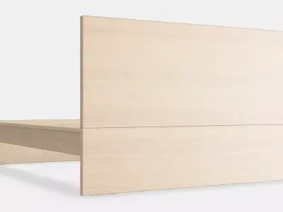 MALM Bed frame high 23 Low-poly 3D model